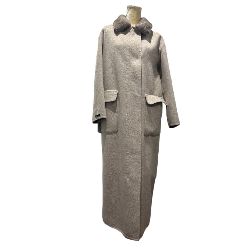 Women's‎ Fur Coat, Long Casual Warm Woolen Coat Luxury Wear NWT Size 8
